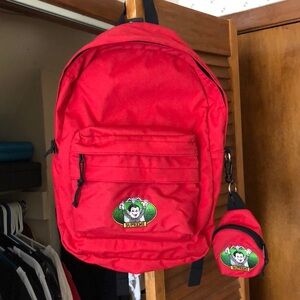 Authentic supreme back pack with detachable side mini pouch